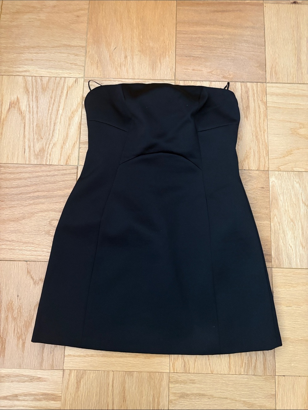Topshop Black Strapless Mini Dress